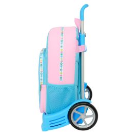 Cartable à roulettes Benetton Unique Rose Turquoise 30 x 46 x 14 cm
