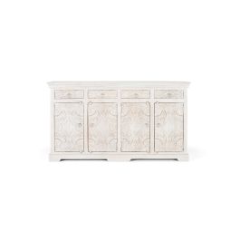 GINER Y COLOMER - Buffet en bois de manguier massif style ancien couleur blanc vieilli - 4 portes, 4 tiroirs - 180 x 100 x 40 cm Precio: 1535.988. SKU: B16QNBT3Y9