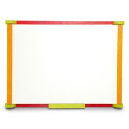 Jeujura Tableau en bois Triptyque 3 faces (1 magnétique et 2 a craie)