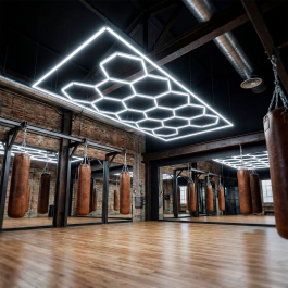 Lámpara LED hexagonal - 6000K - 14 hexágonos 44cm + Rectángulo 500cm - 500W 55000 lúmenes Precio: 437.8899996. SKU: B1BSGRW9PZ
