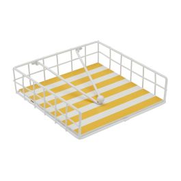 Porte-serviettes Versa Jaune Métal 35 x 0,03 x 25 cm Rayures