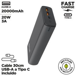 Powerbank Muvit for Change DP200G-R-PD Noir 20 W
