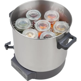Sencor SPP 3200SS Stérilisateur électrique 27 litres 1800W, inox, conservation fruits et légumes, bocaux 1L, contrôle température 30-100°C