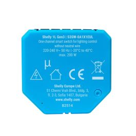 Prise Intelligente Shelly S3SW-0A1X1EUL Bluetooth Wi-Fi 230 V 10 A