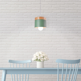 Lampe Suspendue Métal et Bois "Mikayla" SKD-P1010-W