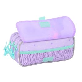 Trousse Fourre-Tout Triple Frozen Spirit Lila 21,5 x 10 x 8 cm