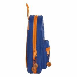 Plumier sac à dos Valencia Basket M847 Bleu Orange 12 x 23 x 5 cm