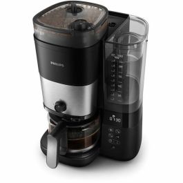 Philips Cafetière Filtre avec Moulin HD7888/01 10 Tasses 1,25L Noir/Argent