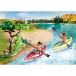 Playmobil 71425 La Famille et le Magasin - 3 Figurines, 3 Vélos, Accessoires - Camping World