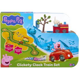 Bandai Coffret Train Peppa Pig Whizz Around - Circuit Sonore avec Gare Interactive et Figurines - COP8344