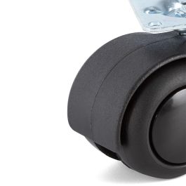 Q&Q Roue Giratoire Onixa Ø50mm Noir Plastique Anneau Caoutchouc