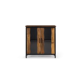 GINER Y COLOMER Buffet Industriel en Bois de Mango et Métal Noir, 2 Portes, Dimensions 90 x 87 x 37 cm, Couleur Noir et Naturel Precio: 635.988. SKU: B12W4CZP89