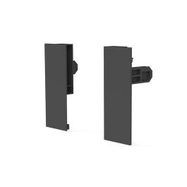 HERRAJES ALK Jeu de Fixation Frontale Qube H90 pour Verre, Hauteur H90, Acabado Blanc