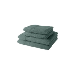 Today Lot de 4 Serviettes de Bain 2x 50x90 cm et 2x 70x130 cm 100% Coton Celadon