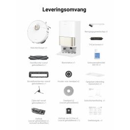 Dreame L40 Ultra Robot Aspirateur avec Mop Amovible et Relevable, Brosse Latérale Extensible et Relevable, 11000 Pa