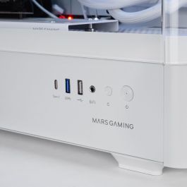 Boîtier ATX semi-tour Mars Gaming MCLCDPROW Blanc