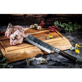 Forged Couteau de Boucher SEBRA Acier Japonais 440C Manche Bois Dalbergia L 17,5 cm FOR8720039623460