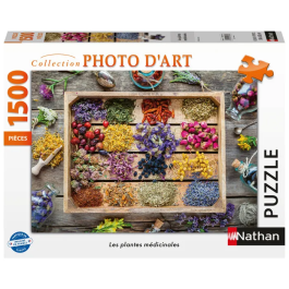 Nathan - Puzzle 1500 pièces - Les plantes médicinales - Collection Photo d'art - Réf. 12001818 - À partir de 14 ans - Encastrement parfait