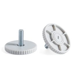 HERRAJES ALK Pied Nivelador Rido Ø50 M8X24 Noir et Gris