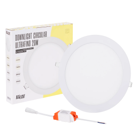 BX3 LIGHT Plaque LED circulaire 20W, 1600 lm, 6000K blanc froid, 40000 h, format empotrable/surface, référence BX3-RDP15-20W-CW