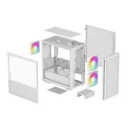 Boîtier ATX semi-tour DEEPCOOL R-CH360-WHAPE3-G-1 Blanc Multicouleur