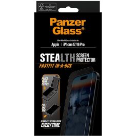 PanzerGlass Stealth Screen Protector w. Black Frame iPhone 17 | iPhone 16 Pro | Ultra-Wide Fit w. Fastfit in-a-box