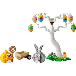 Lego 40808 Set Lapin de Pâques et Chasse aux Œufs avec 2 Animaux en Briques de Construction - Jouet Printemps Multicolore pour Enfants