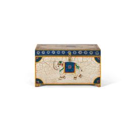 GINER Y COLOMER Coffre en Bois de Mango Multicolore Peint à la Main - Grande Capacité de Rangement - Dimensions: 60 x 33 x 36 cm Precio: 239.988. SKU: B1JL7RST62