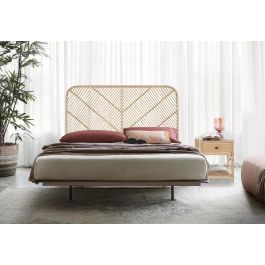 GINER Y COLOMER Tête de lit en rotin artisanal naturel 165 cm x 120 cm - Largeur 3.5 cm - Matériau naturel