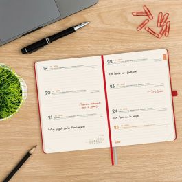 Agenda Finocam MÍNIMAL TEXTURA Rouge 11,8 x 16,8 cm 2026