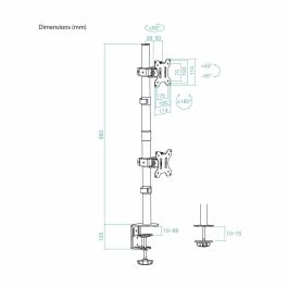 Support de table d'écran TooQ DB1233TNV-B 13"-32"