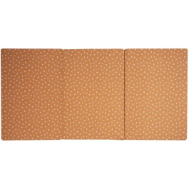 Candide Matelas de voyage bébé pliant 120 x 60 cm - Épaisseur 4 cm - Mousse confort - Housse coton déhoussable avec poignée - Coloris Camel - Fabriqué en France