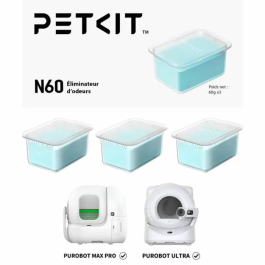 PETKIT N60 - Lot de 3 désodorisants pour litière automatique - Efficace 2 mois chacun - Anti-odeurs pour animaux Precio: 59.856. SKU: B14CDHLTHM