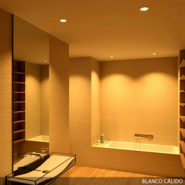 Spot LED Downlight Encastré 15W 1264Lm Blanc Chaud 2700K IP65 pour Salles de Bain/Cuisines - [SL-DLFS03-15W-WW] Durée de vie 50 000h