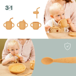 Babymoov Set repas enfant Little Arty en silicone, dès 9 mois