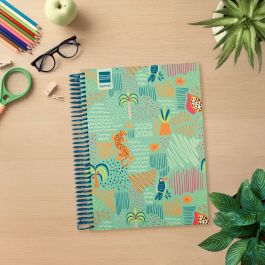Agenda Finocam DIVA Multicouleur quarto 15,5 x 21,2 cm Jungle 2025-2026