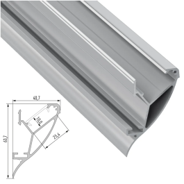 Profilé Aluminium CONVA 2,02M - Laqué Blanc