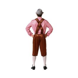 Déguisement Allemand Adulte Homme Taille M-L Marron - Costume Bavarois pour Oktoberfest et Carnaval