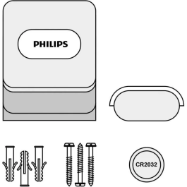 Philips Welcome Bell 300 Basic Timbre sans fil, Portée 300m, 4 sonneries, PHI3345115310123