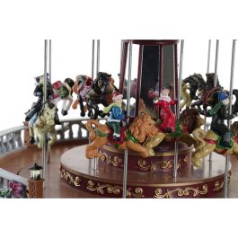 Décorations de Noël DKD Home Decor Lumière LED Mouvement Musical Multicouleur PVC Résine 30 x 30 x 30 cm