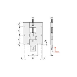 CAMAR Support pour Panneau Inférieur Zingué 50kg avec Ressort
