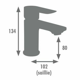 Edouard Rousseau Mezclador de lavabo NAYAK Grafito mate AAAQX09942