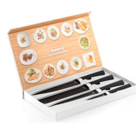 Ensemble de Couteaux Black Shark Swiss·Q Namiutsu InnovaGoods 4 Pièces