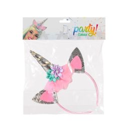 Couronne Carnaval Licorne Fantaisie Rose pour Femme Adulte - Accessoire Magique pour Fêtes, Anniversaire et Photographie