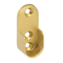 HERRAJES ALK Support de Tube Ovale 15mm Finition Nickel pour Armoire