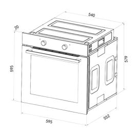 Four électrique Cecotec Bolero Hexa C126400 Verre Noir 80 L 2800 W Classe A