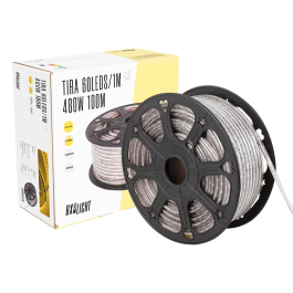 BX3 BX3-2203528-60100MCW: Bande LED 480W 24000lm 6000K IP65, 100m 60 LED/m SMD3528 220V, 40000h, pour intérieur et extérieur