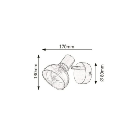 RABALUX Holly Spot 1xE14 IP20 RAB-5546 - Luminaire d'intérieur en verre ambré et métal doré antique, 40W max