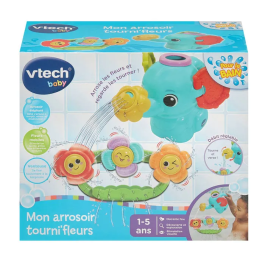 Vtech Baby Mon Arrosoir Tourni'Fleurs - Jouet de bain éducatif pour bébé de 1 à 5 ans avec fleurs tournantes - Multicolore