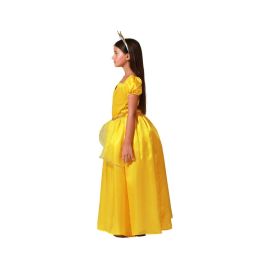 Déguisement Princesse de Conte en Robe Longue Jaune pour Fille - Taille Enfant 5-6 Ans - 100% Polyester